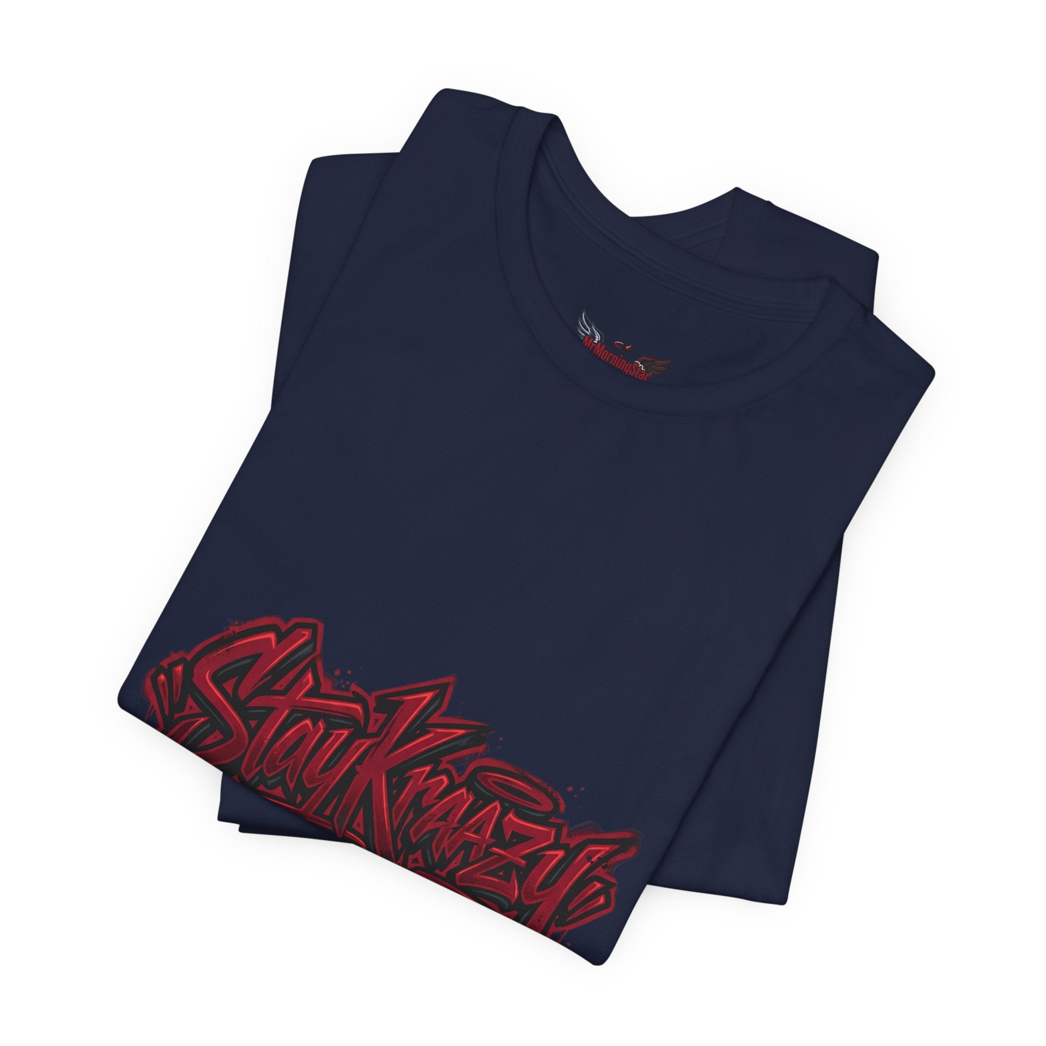 Stay Krazi Graffiti Tee — Red 17 Streetwear T‑Shirt