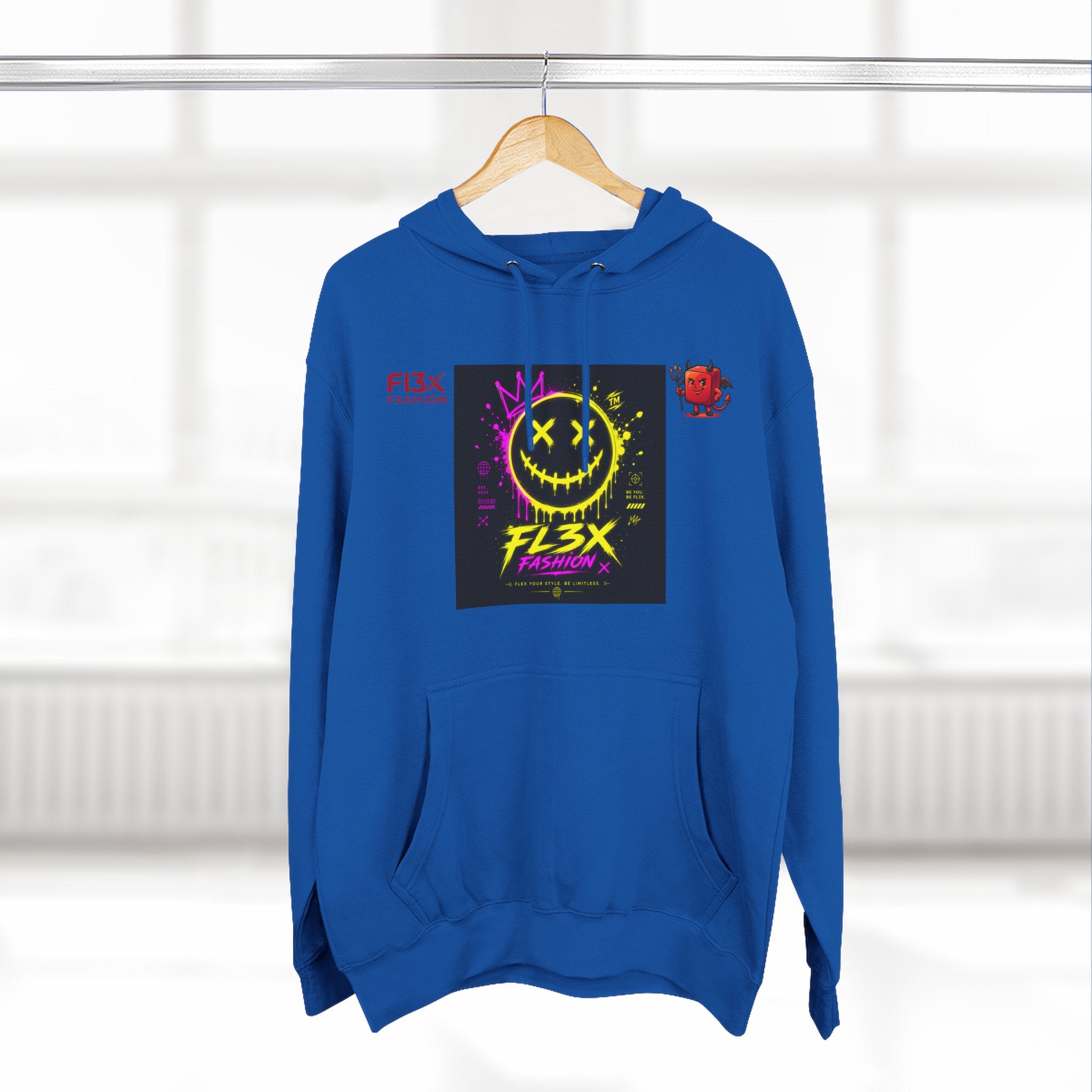 Smiley Neon Graphic Hoodie — FL3X Fashion Streetwear