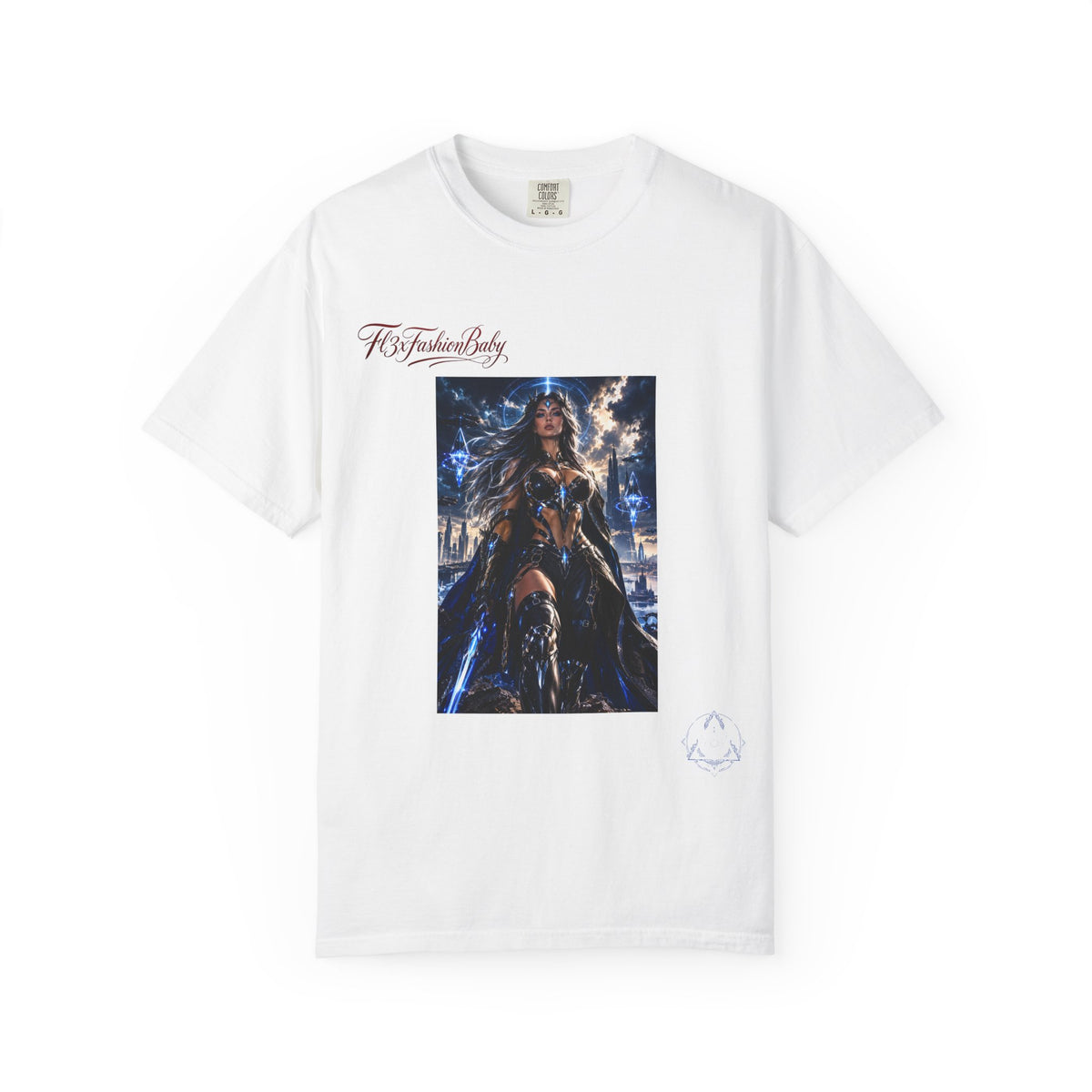 Fantasy Warrior Graphic T-Shirt — "FB7FashionBaby" Logo Tee