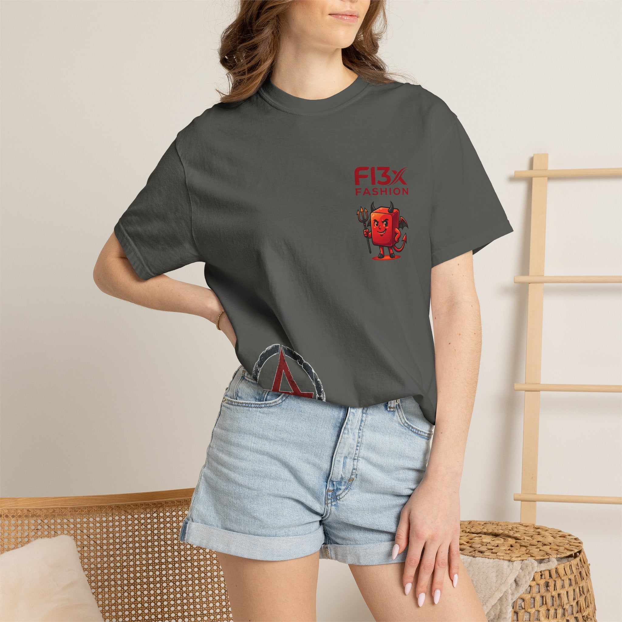 Graphic T-Shirt — Occult Pyramid Eye Design with 'Fix Fashion' Patch
