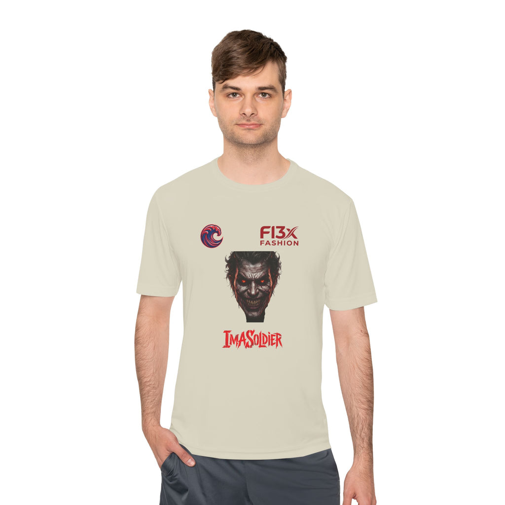 ImaSoldier Graphic Tee — Dark Joker Face Logo Moisture‑Wicking Shirt