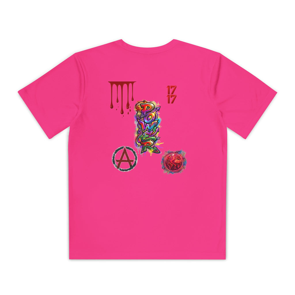 Youth Competitor Tee — Colorful Graffiti Anarchy Graphic T-Shirt