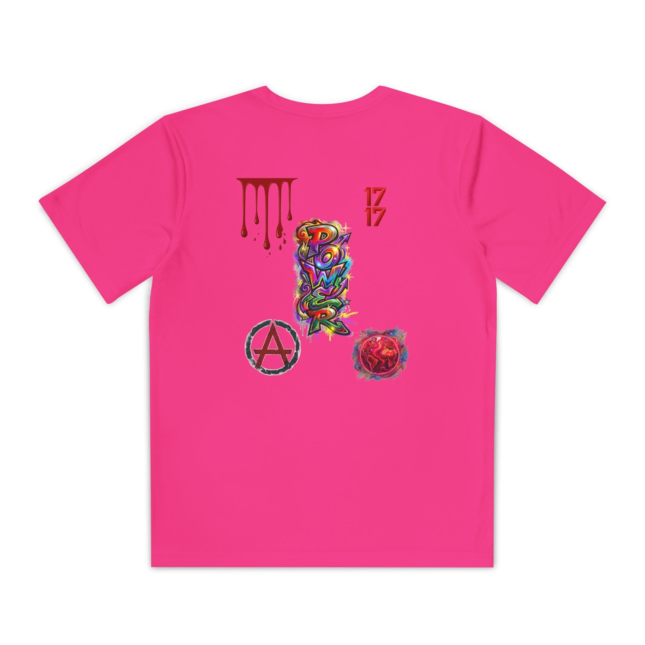 Youth Competitor Tee — Colorful Graffiti Anarchy Graphic T-Shirt