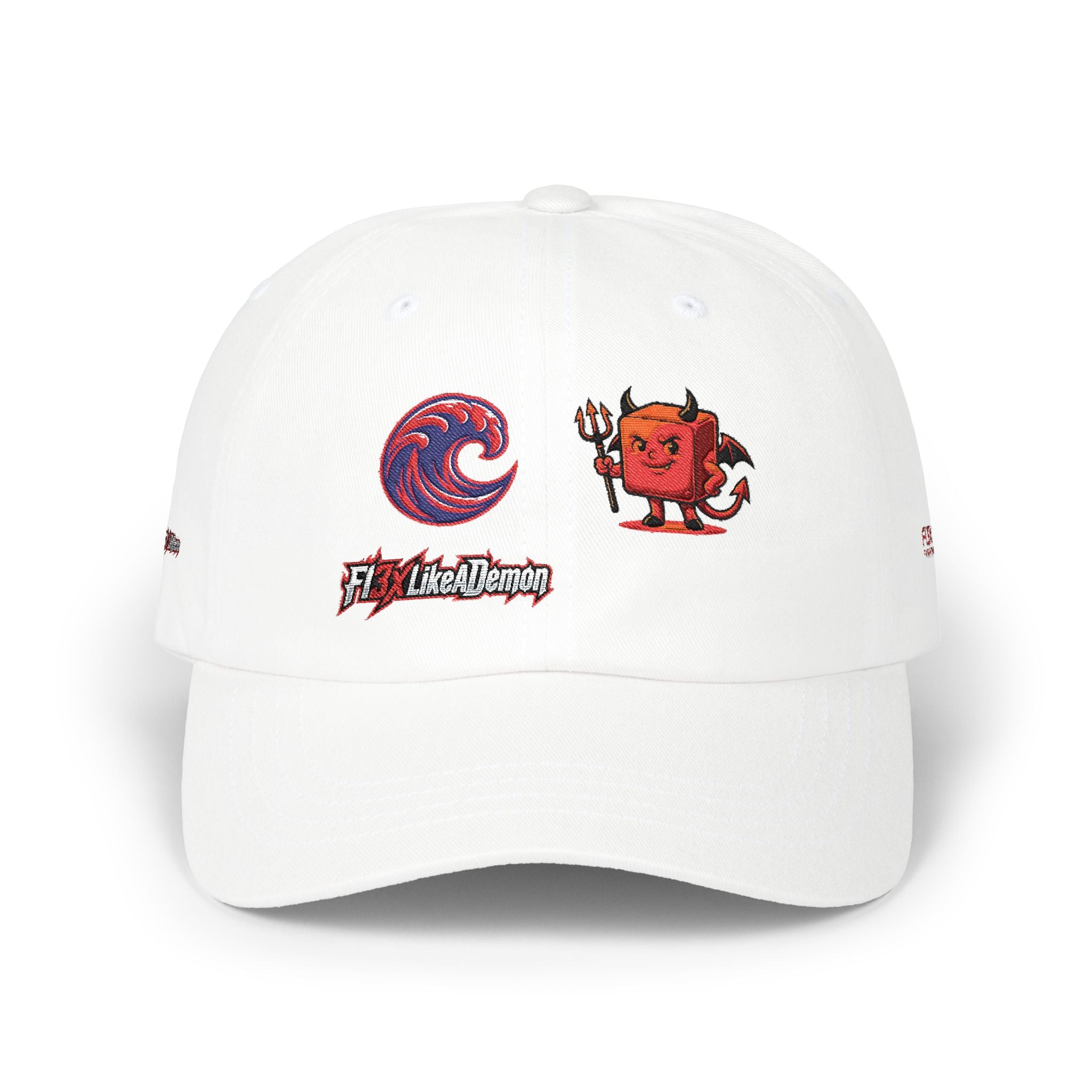 Devil Pixel Dad Cap – Retro Gaming Graphic Baseball Hat