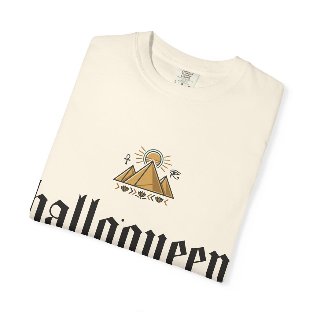 Halloqueen Graphic T-Shirt — Gothic Pyramid & All-Seeing Eye Streetwear