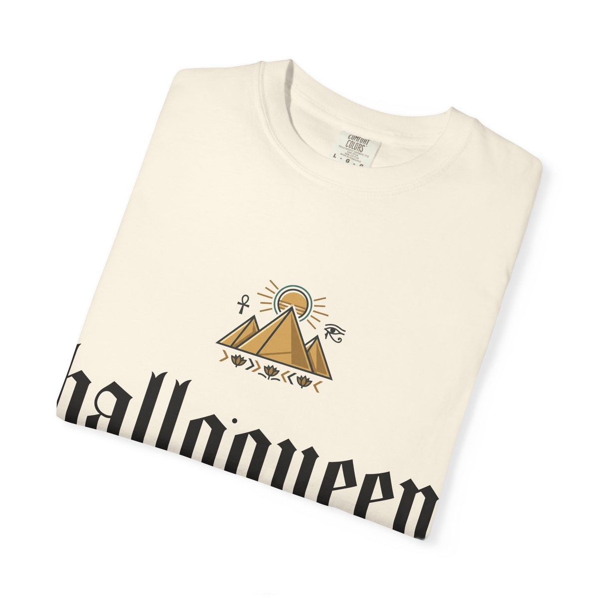 Halloqueen Graphic T-Shirt — Gothic Pyramid & All-Seeing Eye Streetwear