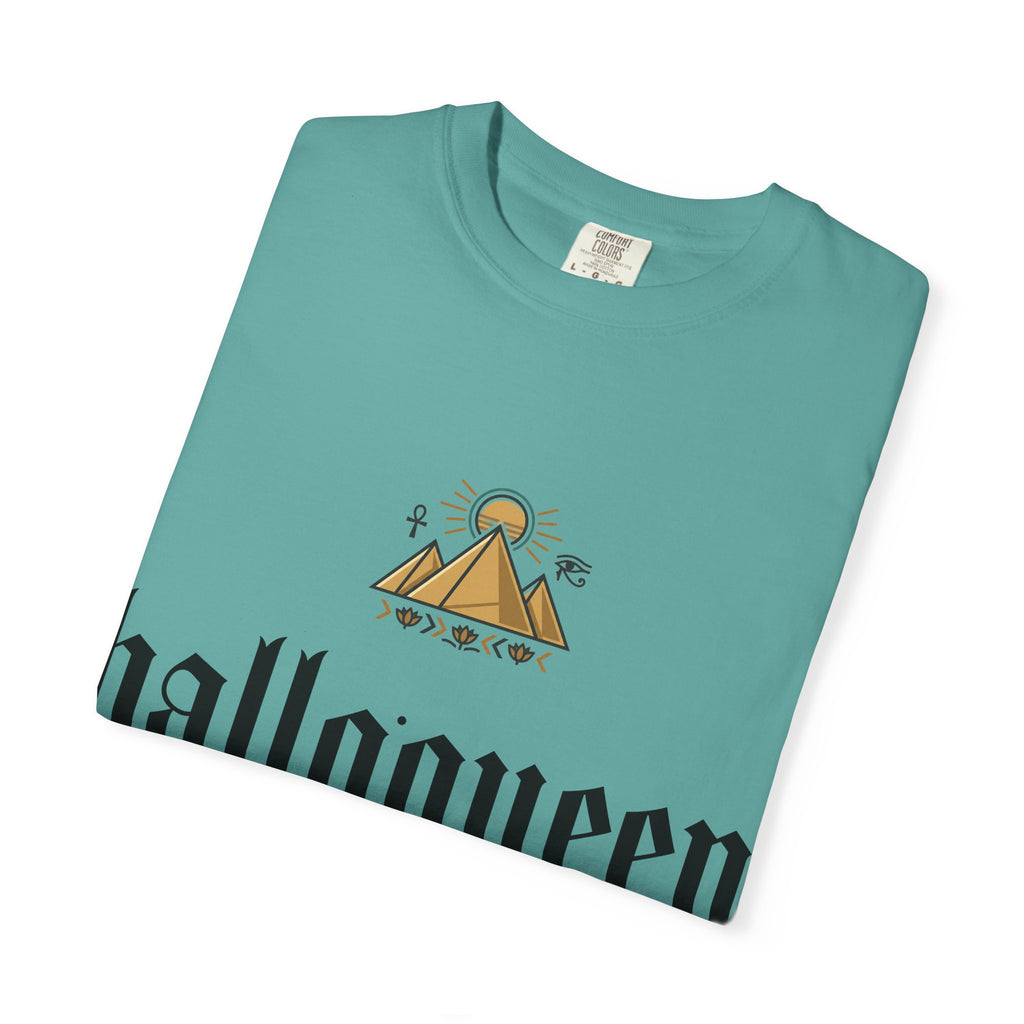 Halloqueen Graphic T-Shirt — Gothic Pyramid & All-Seeing Eye Streetwear