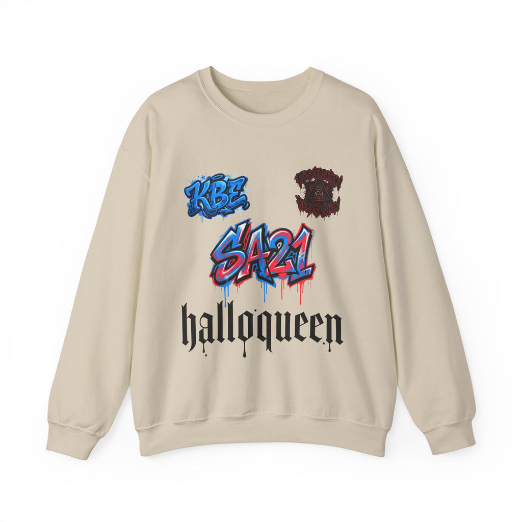Halloween 'HalloQueen' Graphic Sweatshirt — SA21 Graffiti Crewneck