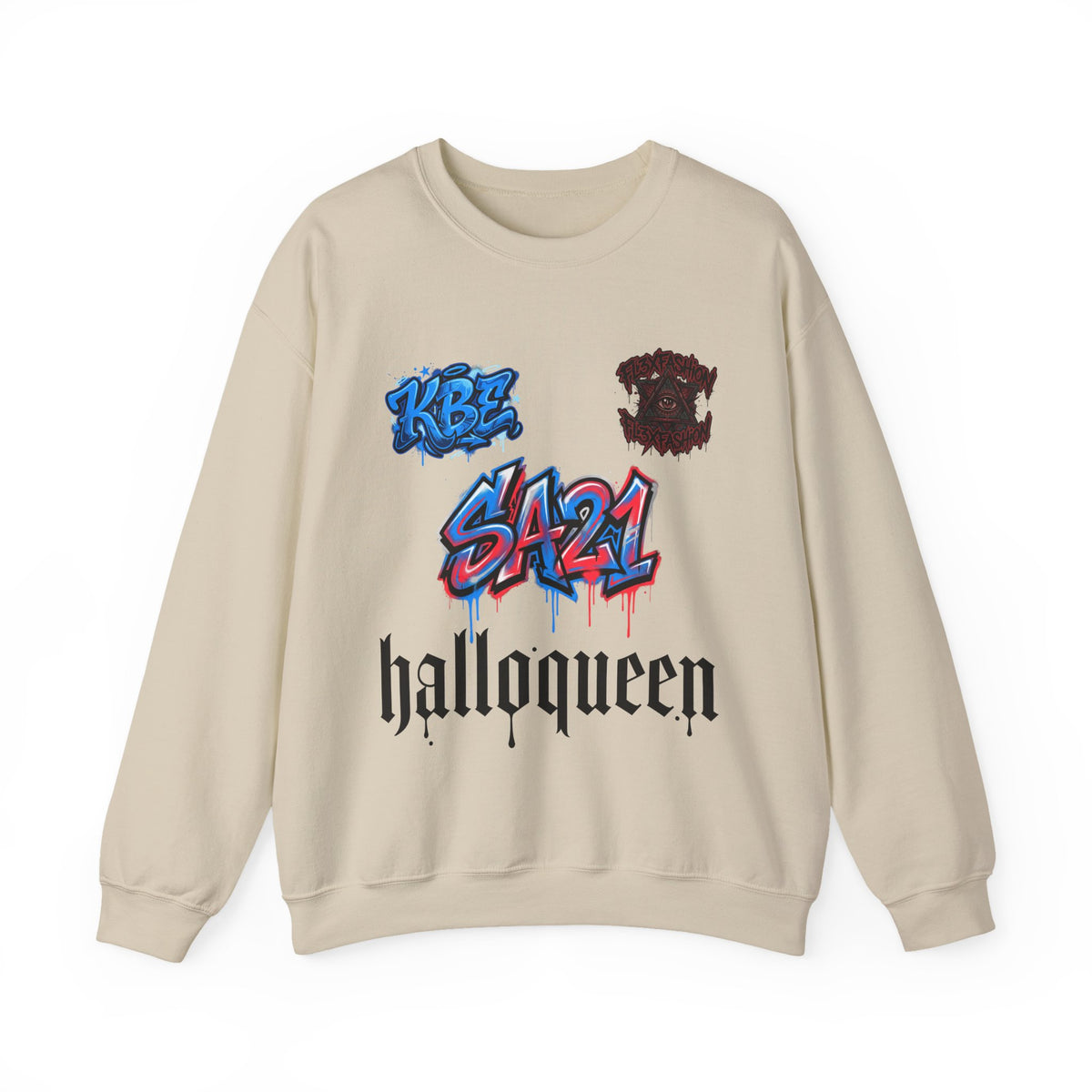 Halloween 'HalloQueen' Graphic Sweatshirt — SA21 Graffiti Crewneck
