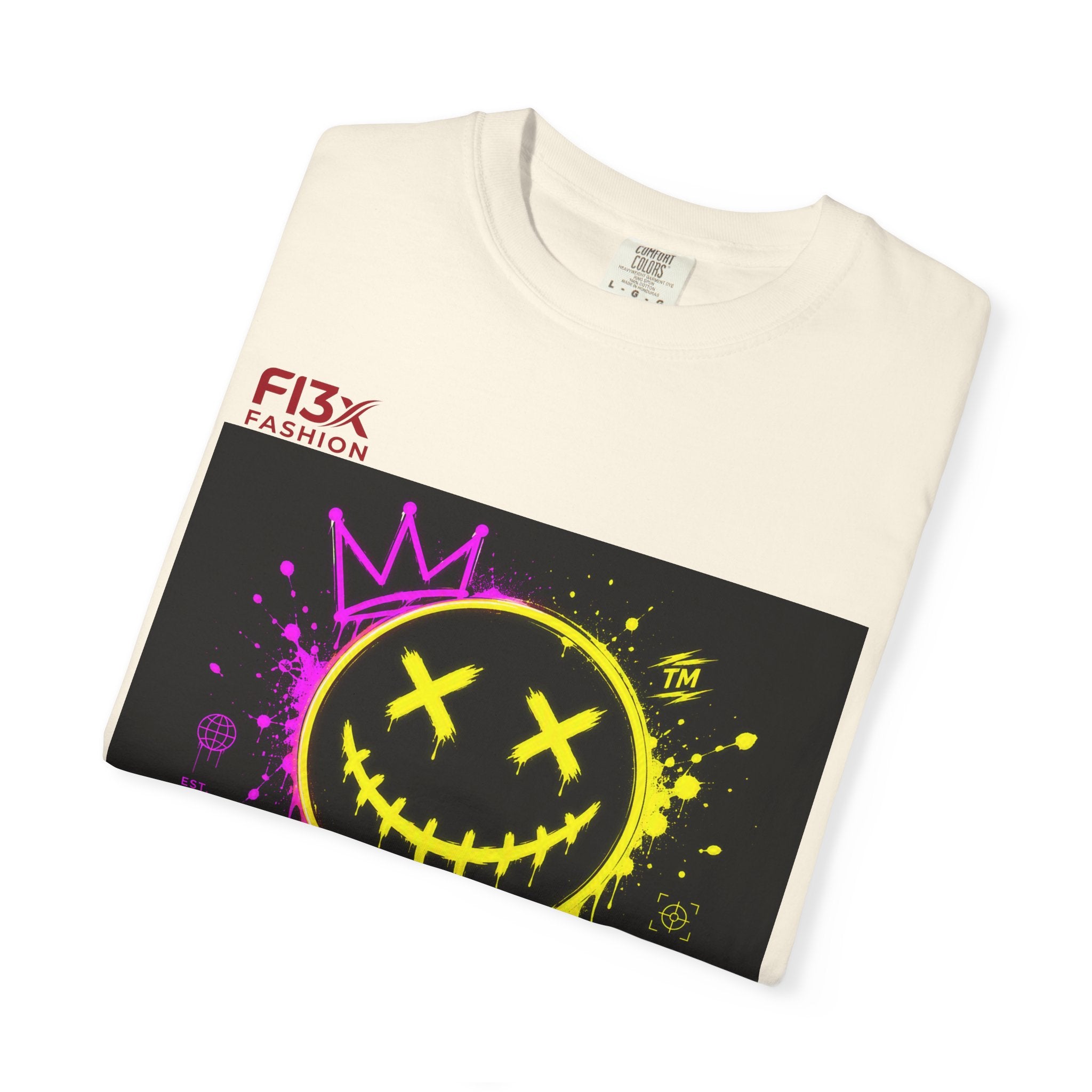 Graphic Tee — Neon Graffiti Smiley "FL3X Fashion"