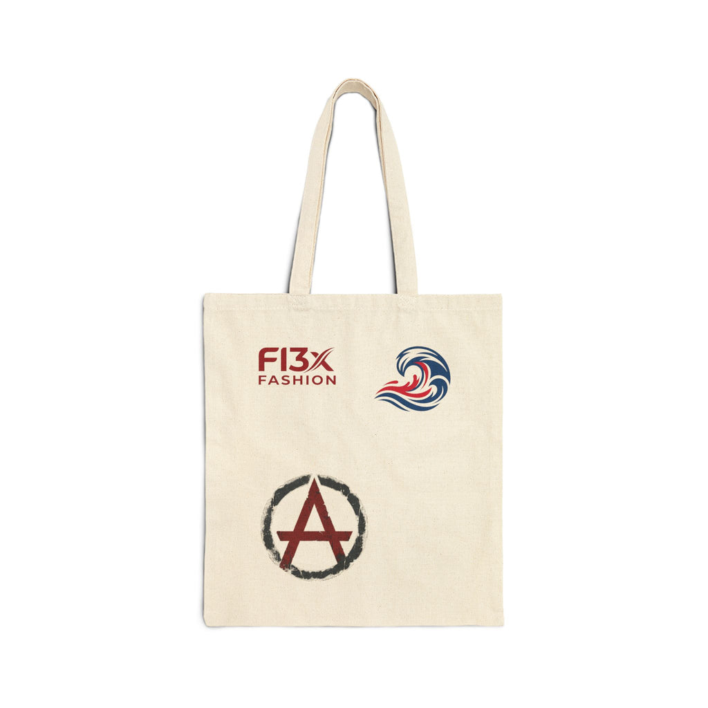 Graphic Canvas Tote Bag — 'ImaSoldier' & Emblem Print Cotton Shopper