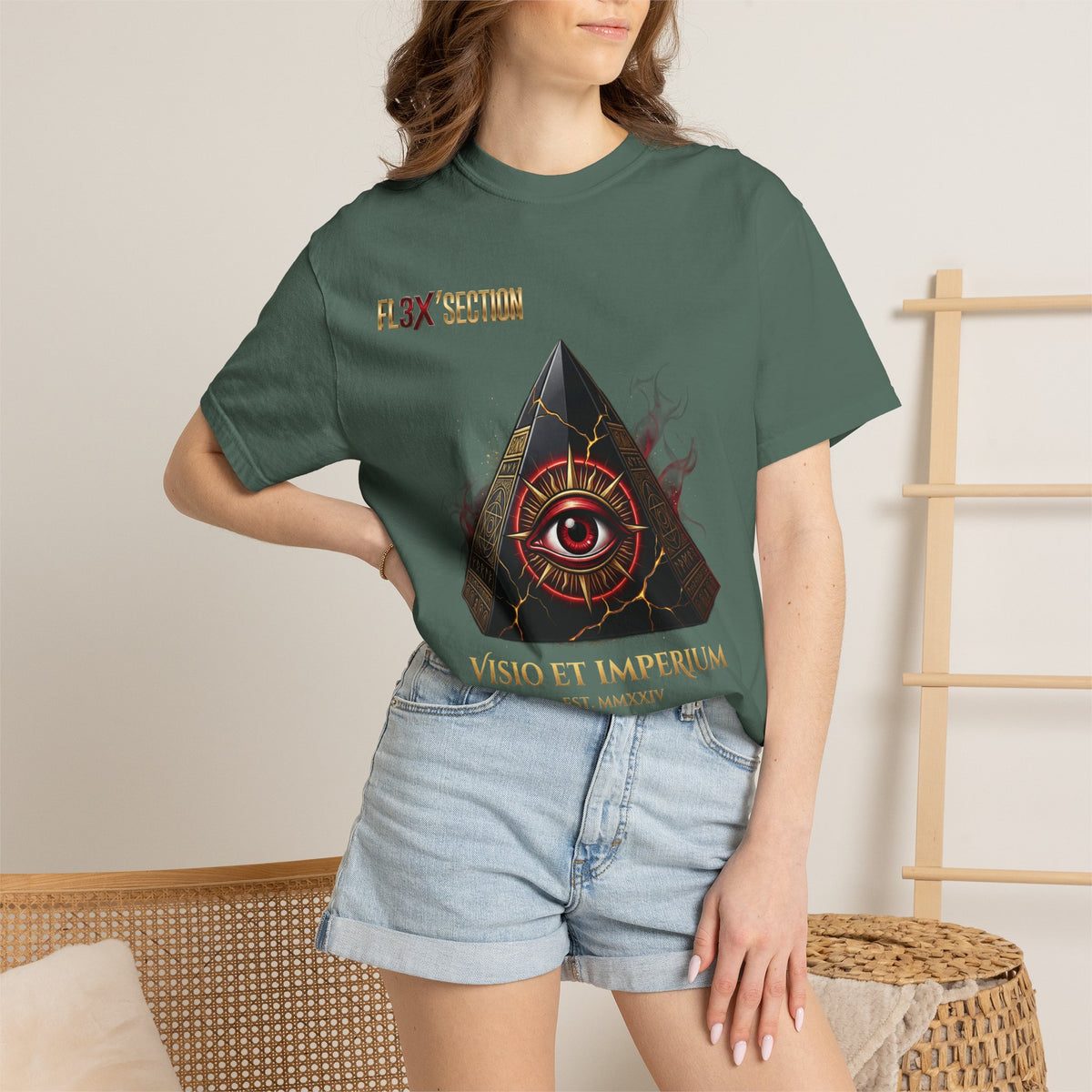 All-Seeing Eye Pyramid T-Shirt — "Visio Et Imperium" Graphic Tee