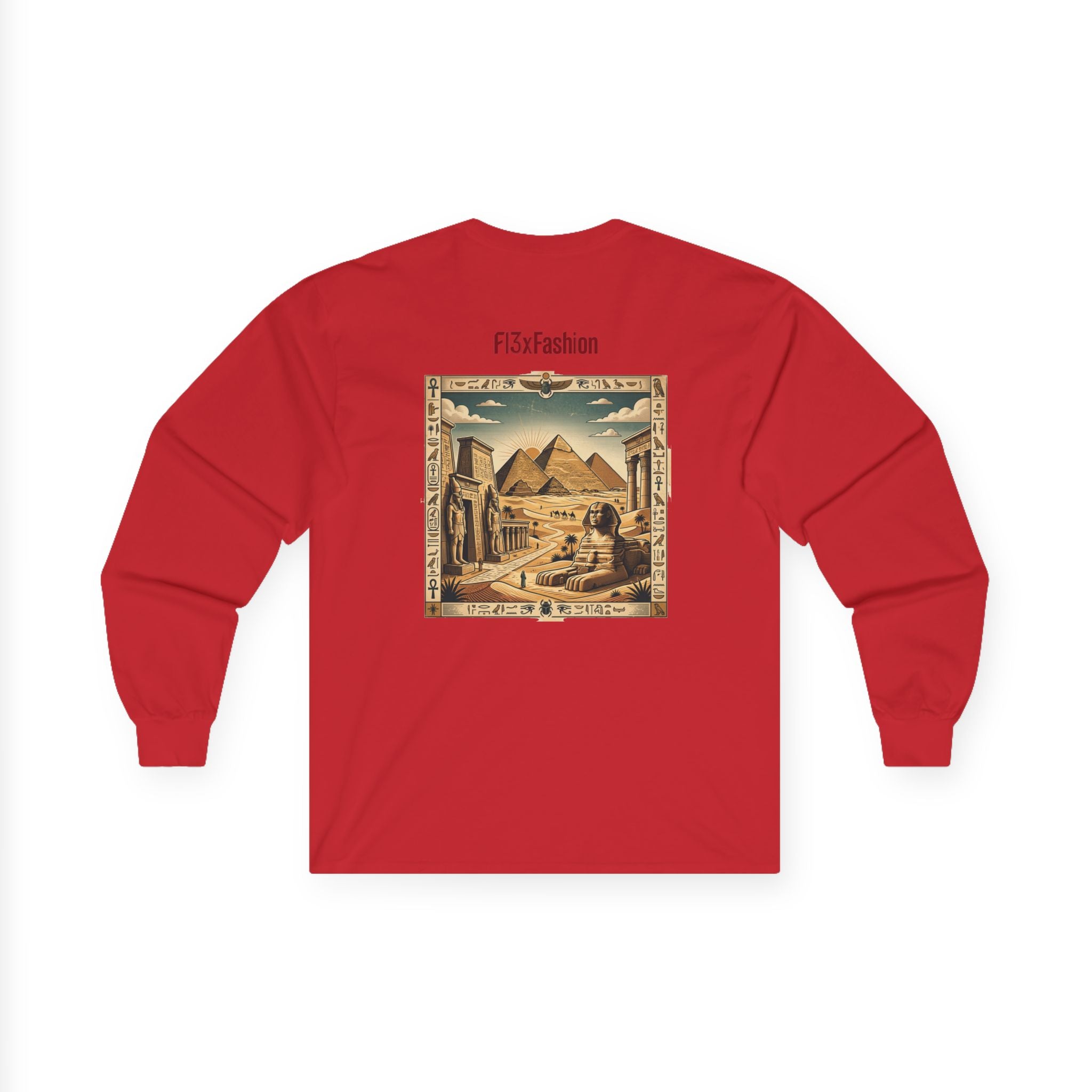 Egyptian Pyramids Vintage Graphic Long Sleeve Tee