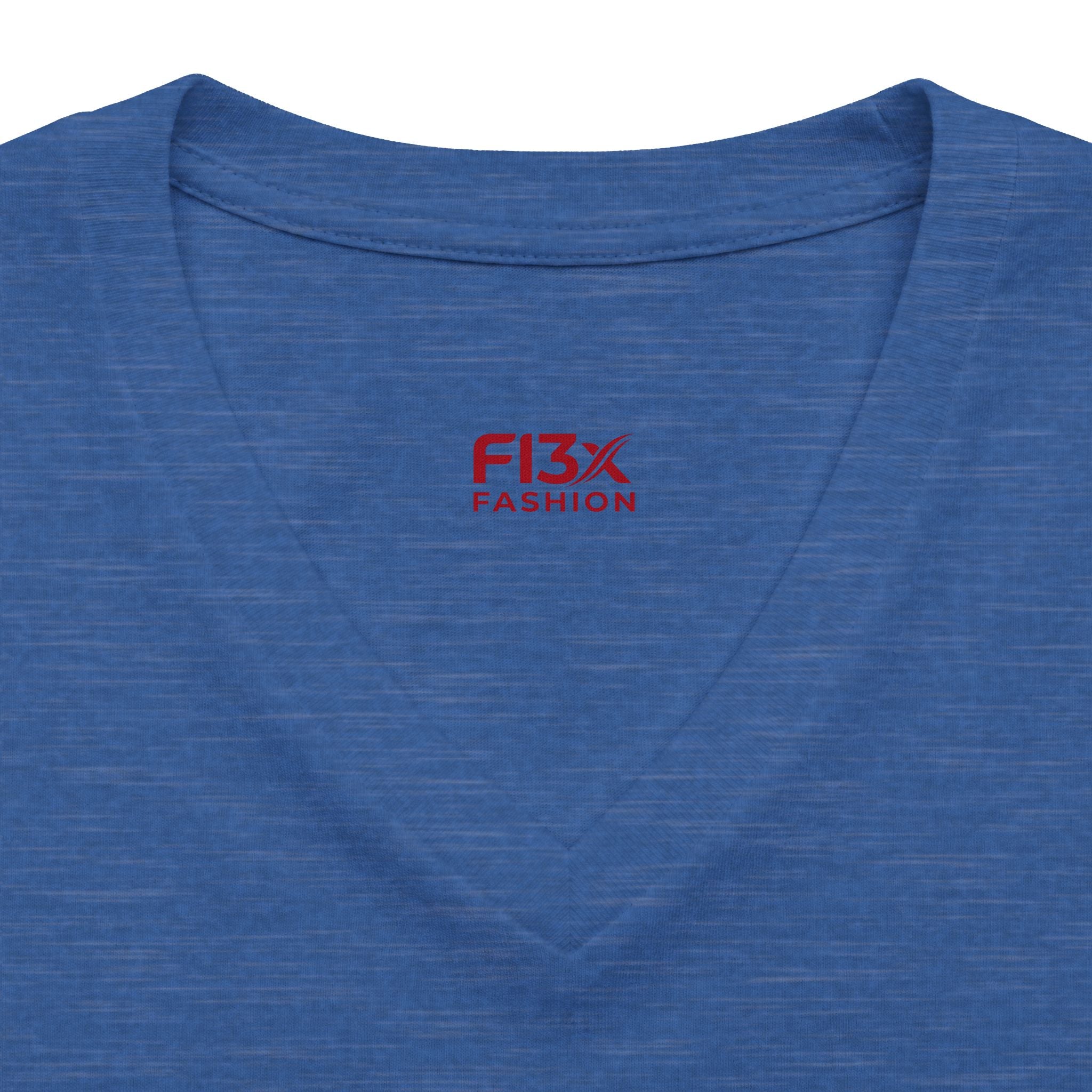 Women's V-Neck Tee — 'F13x Fashion' Floral Logo & Devil Graphic