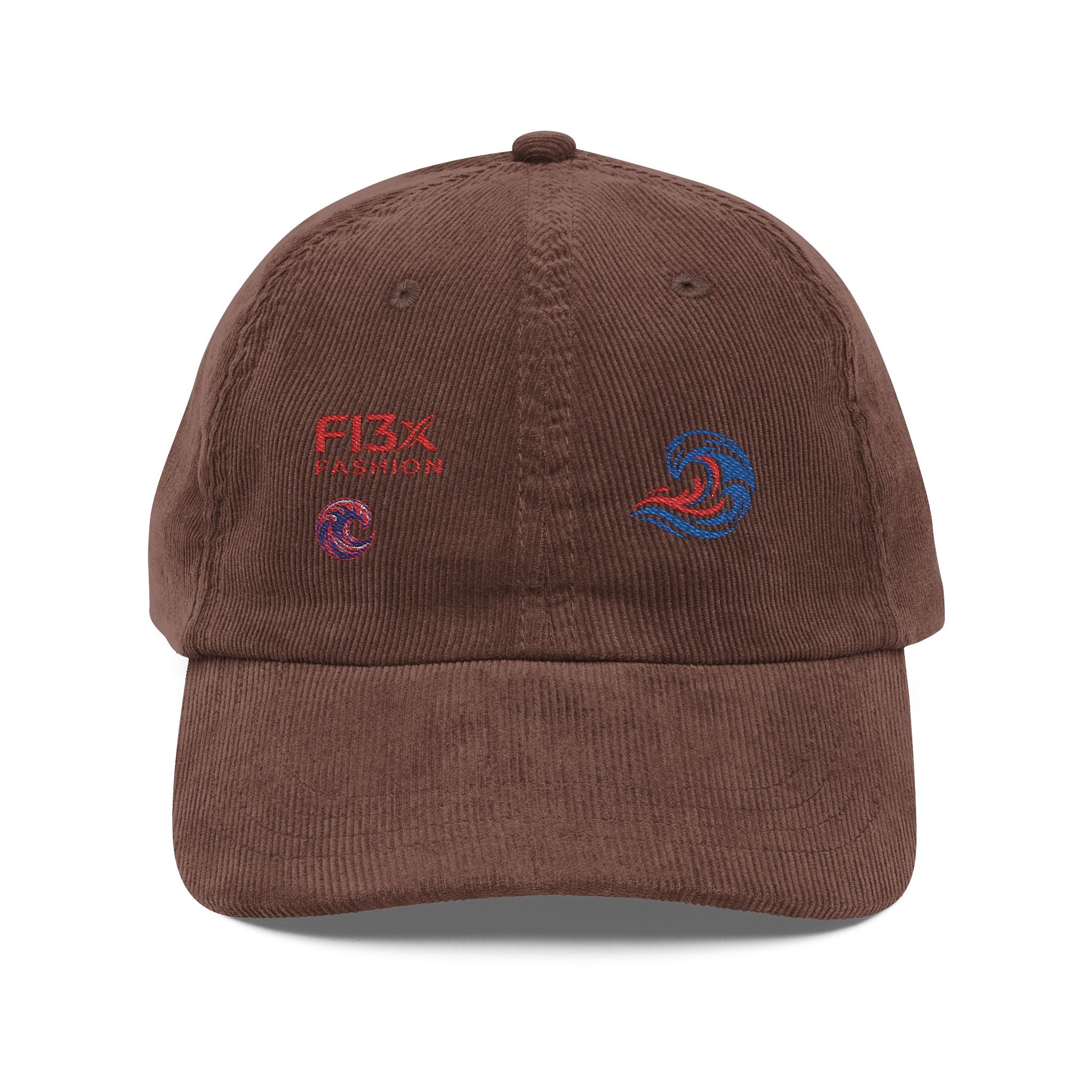 Vintage Corduroy Embroidered Cap — Retro Washed Baseball Hat