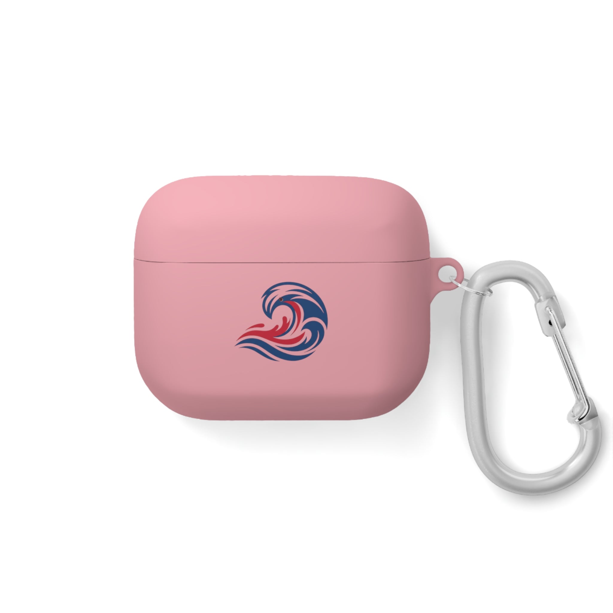 Wave Crest AirPods Case Cover - Patriotic Red White Blue Swirl