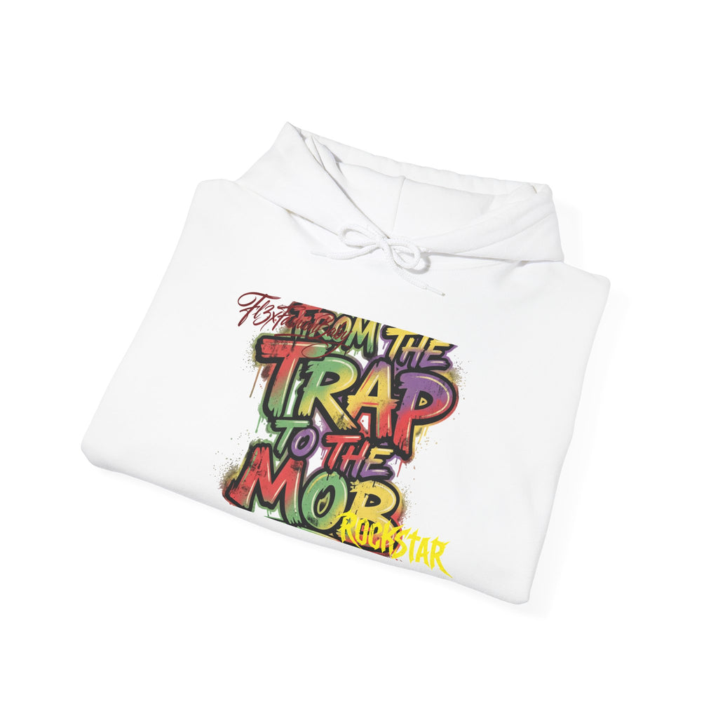 Streetwear Hoodie — 'From the Trap to the Mop' Graffiti-Style Graphic Pullover