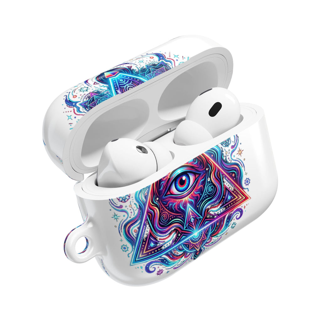 Psychedelic Third Eye AirPod Case — Vibrant Mystic Triangle Design