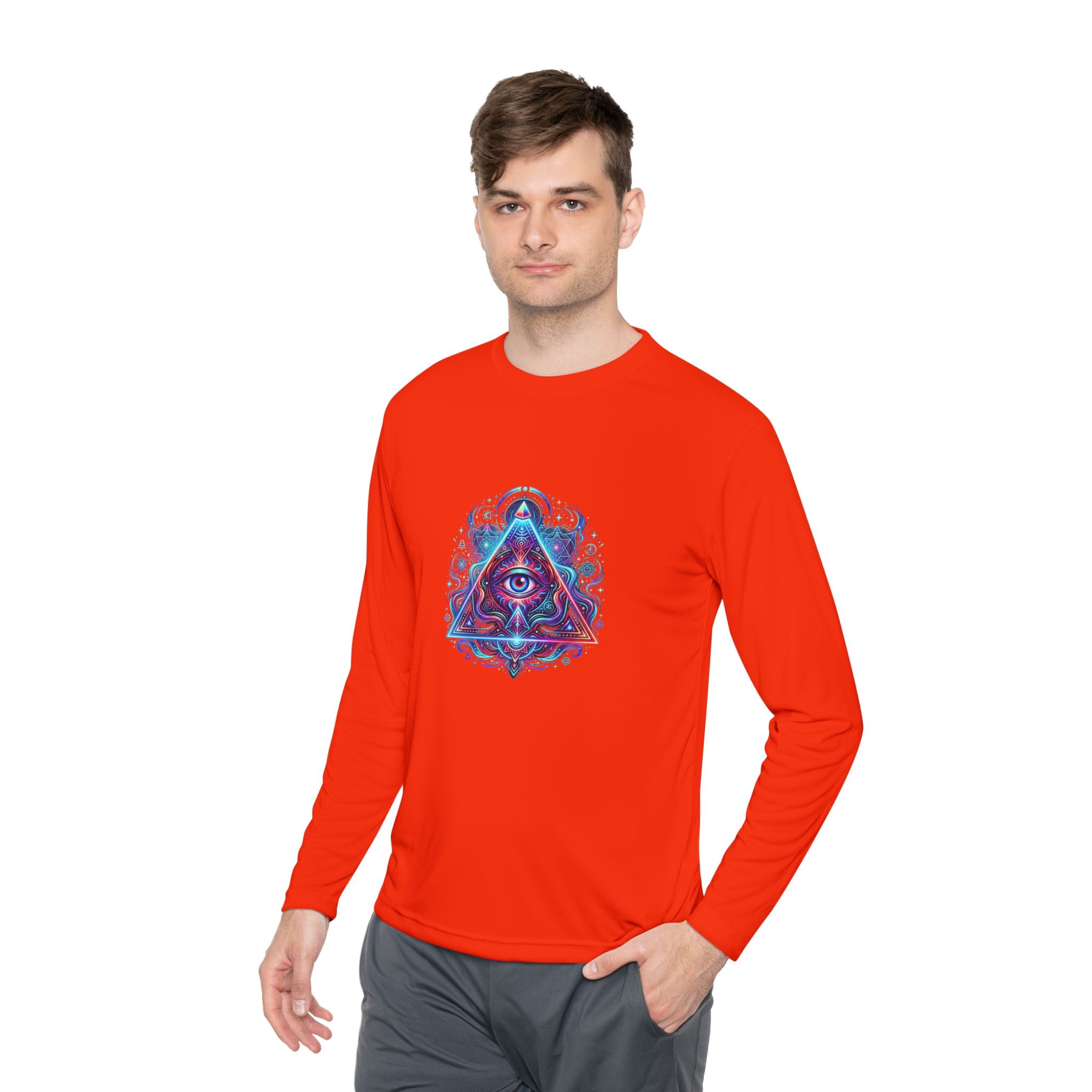 All-Seeing Eye Triangle Long Sleeve Tee — Psychedelic Mystic Graphic Shirt