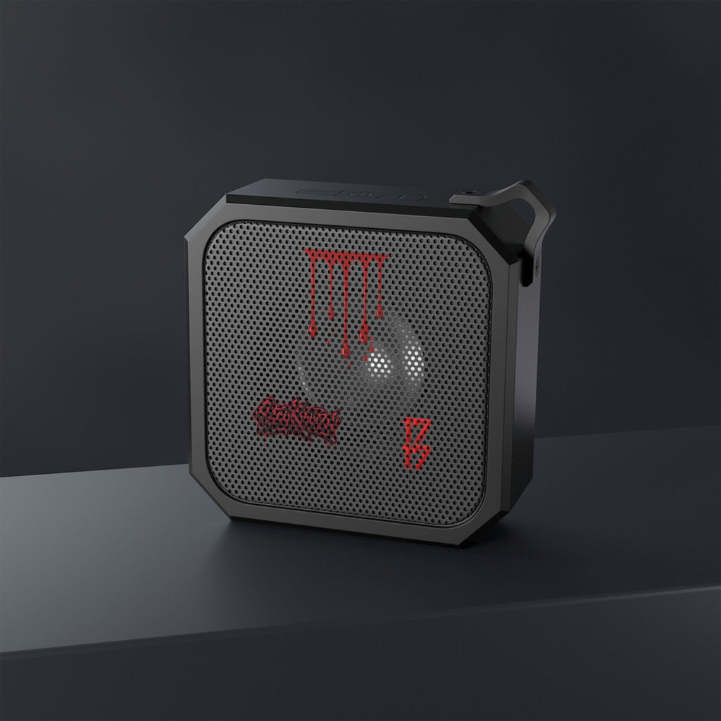 Outdoor Bluetooth Speaker — Blackwater Rugged Speaker with Dripping Red Logo