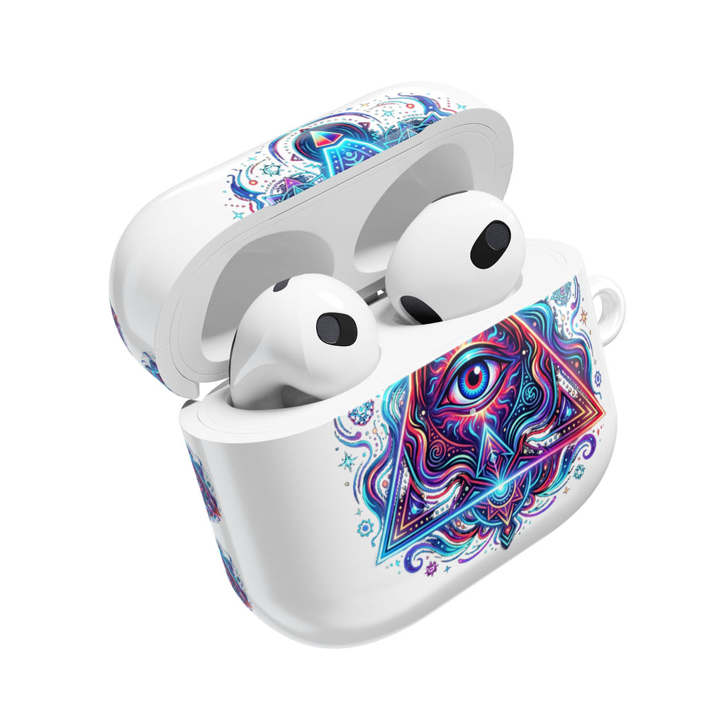 Psychedelic Third Eye AirPod Case — Vibrant Mystic Triangle Design