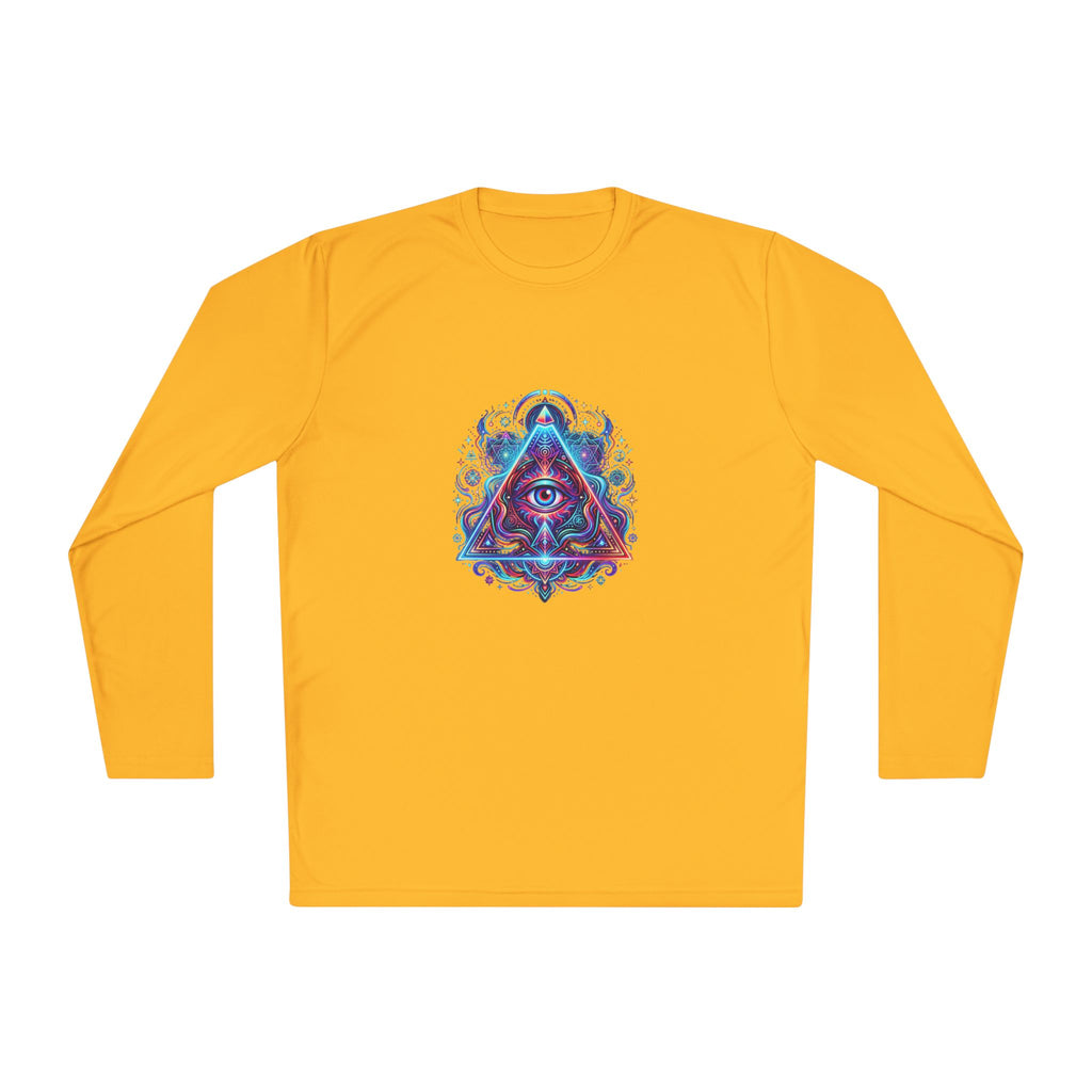 All-Seeing Eye Triangle Long Sleeve Tee — Psychedelic Mystic Graphic Shirt