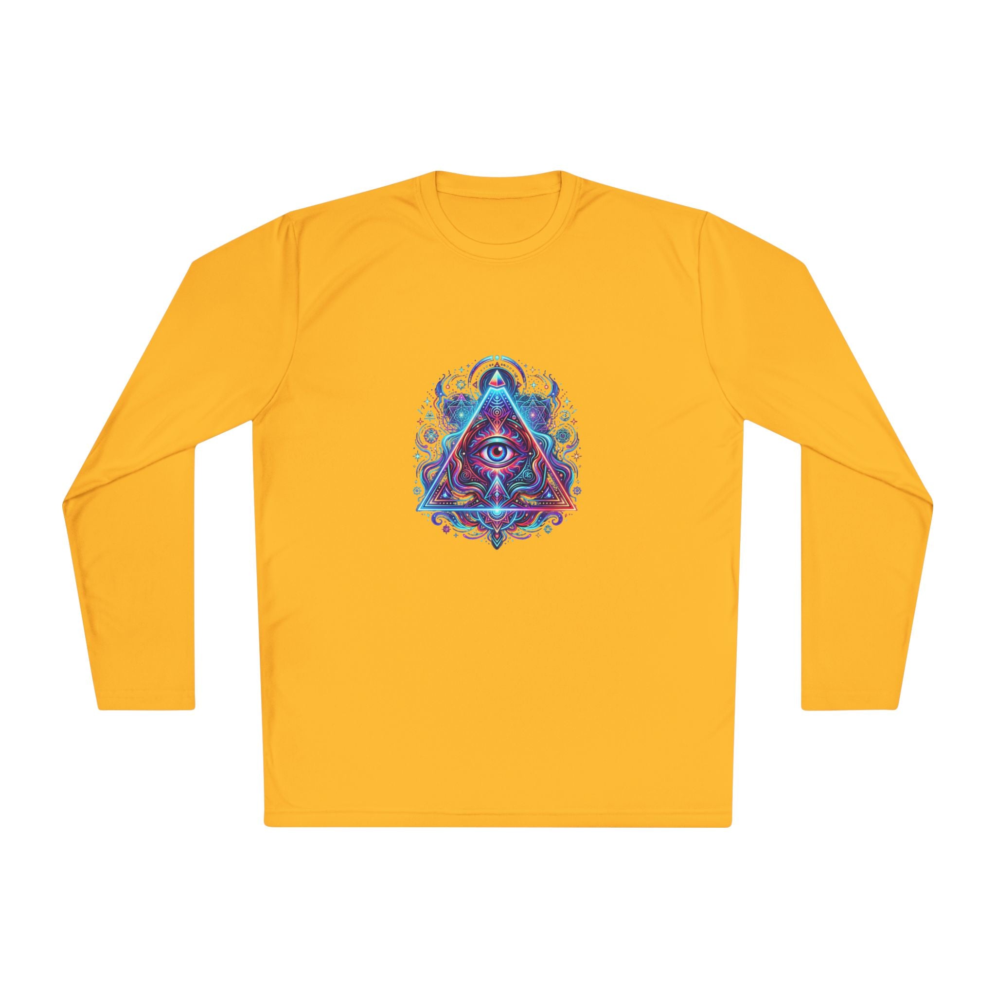 All-Seeing Eye Triangle Long Sleeve Tee — Psychedelic Mystic Graphic Shirt