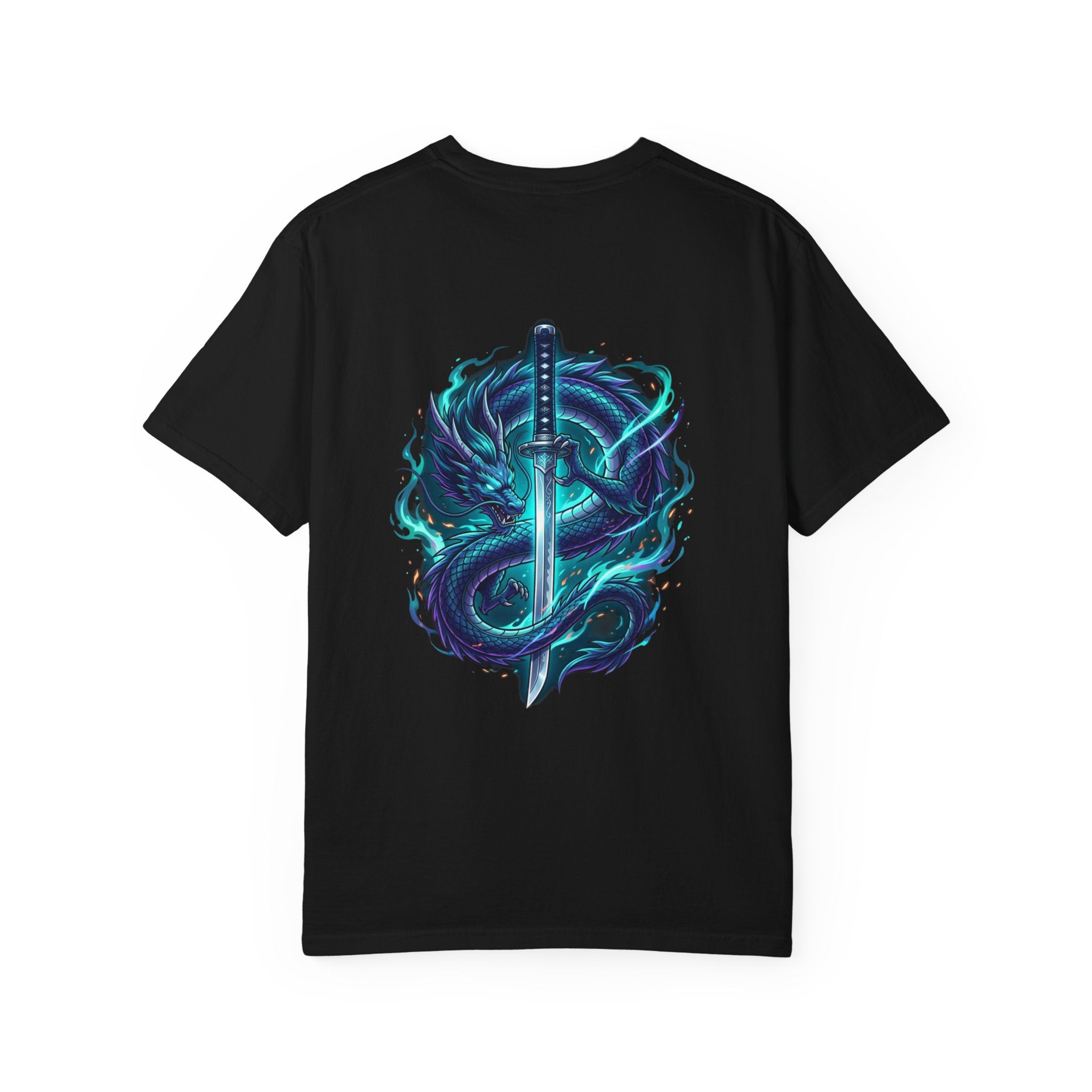 Dragon Katana T-Shirt — Neon Samurai Sword Graphic Tee (17/17)