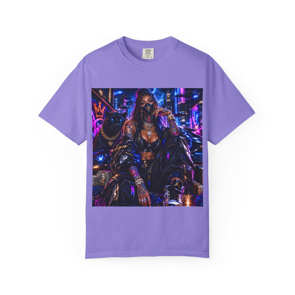 Cyberpunk Streetwear T-Shirt — "Fl3x Fashion Omertà" Graphic