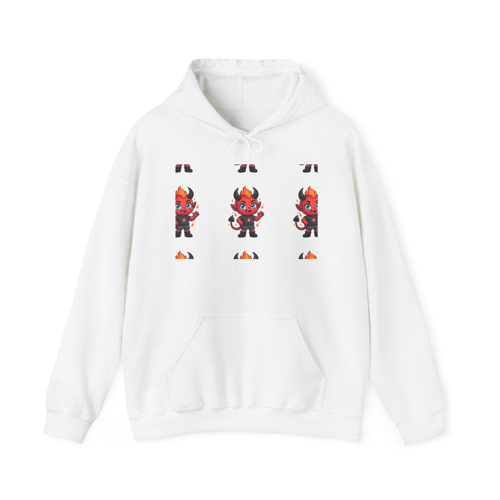 Devil Cat Hoodie — Cute Red Demon Cartoon Graphic Pullover