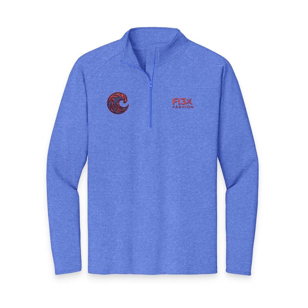 Embroidered Men's Quarter-Zip Pullover — FISX Racing Logo