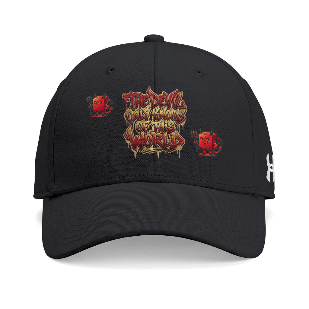 Under Armour Blitzing Cap — Grunge 'The Devils Own' Graphic Baseball Hat
