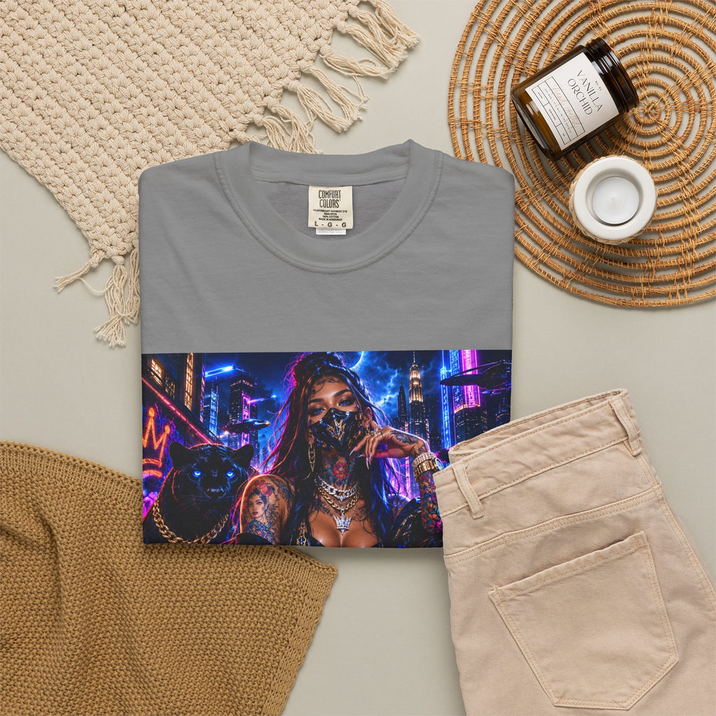 Cyberpunk Streetwear T-Shirt — "Fl3x Fashion Omertà" Graphic