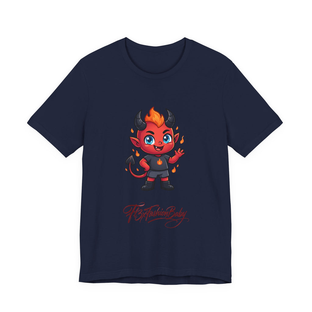 Devil Baby Graphic Tee — Cute Red Demon Cartoon Shirt