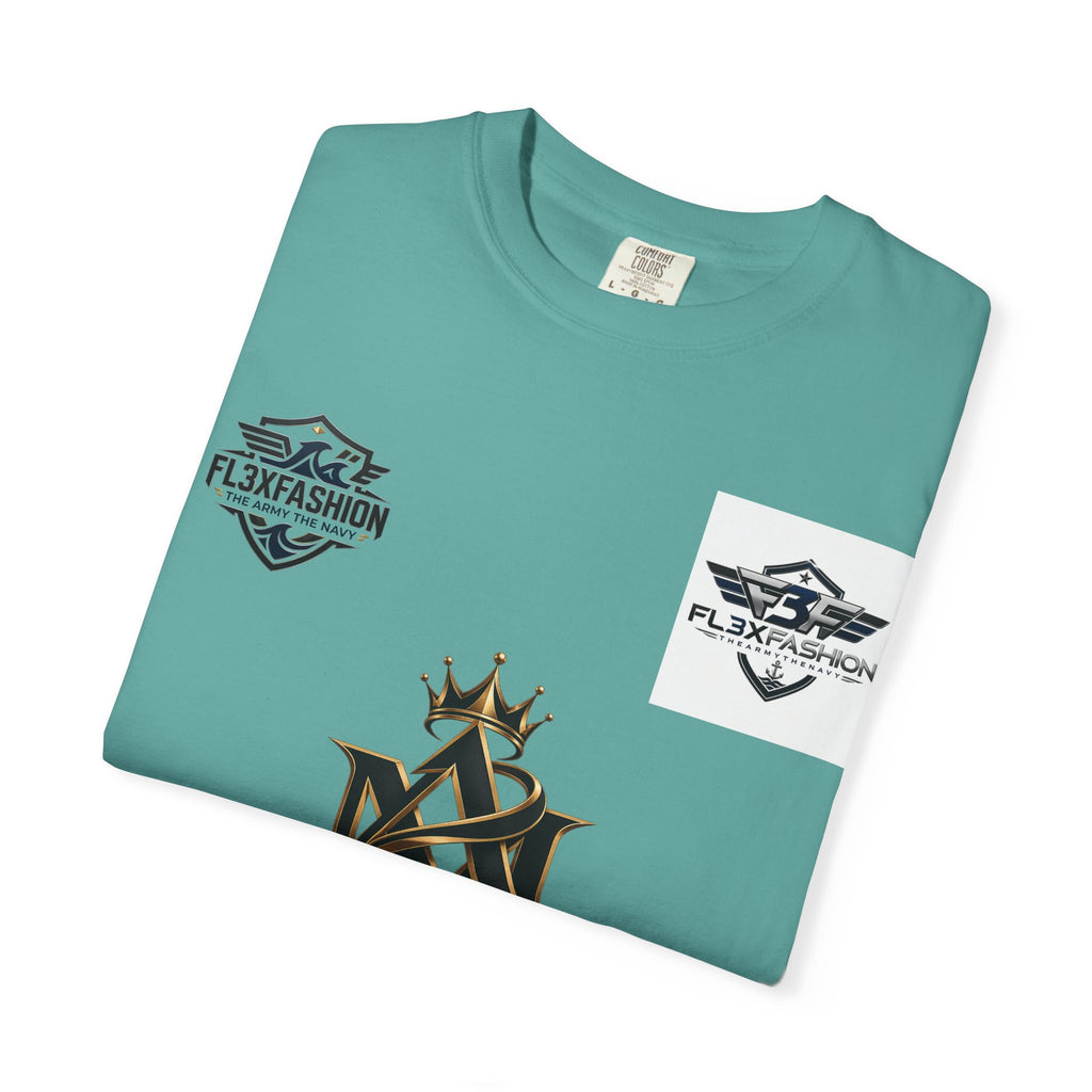 Graphic T-Shirt — Mythic Warrior Back Print with Crest Logos