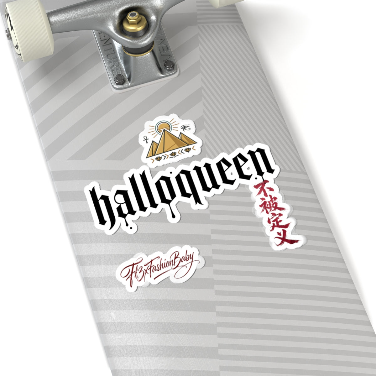 Halloqueen Kiss-Cut Sticker Pack — Gothic Logo, Pyramid & Script Decals