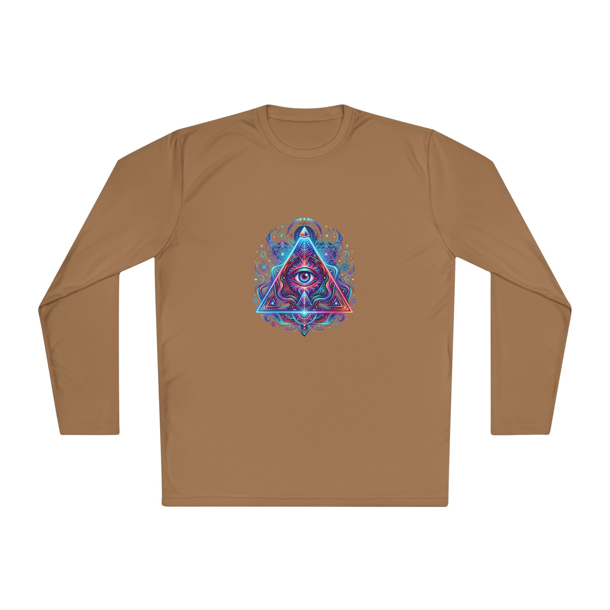 All-Seeing Eye Triangle Long Sleeve Tee — Psychedelic Mystic Graphic Shirt