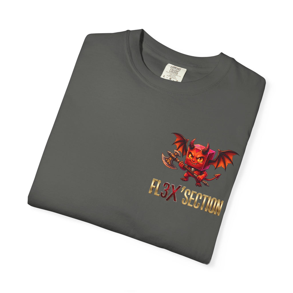Devil Mascot T-Shirt — 'F13X Fashion' Graphic Tee (Front Chest & Back Print)