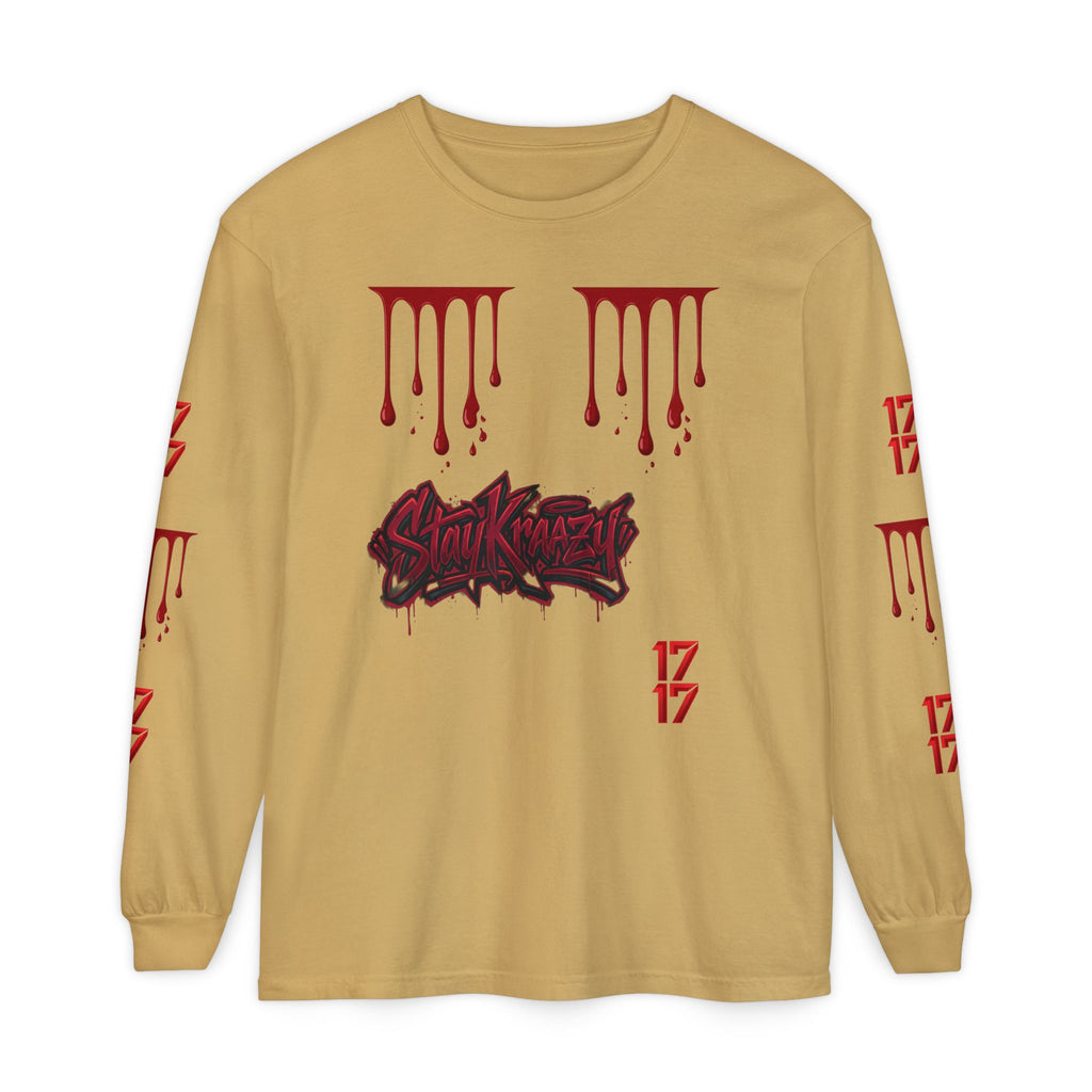 Blood Drip Graphic Long Sleeve Tee