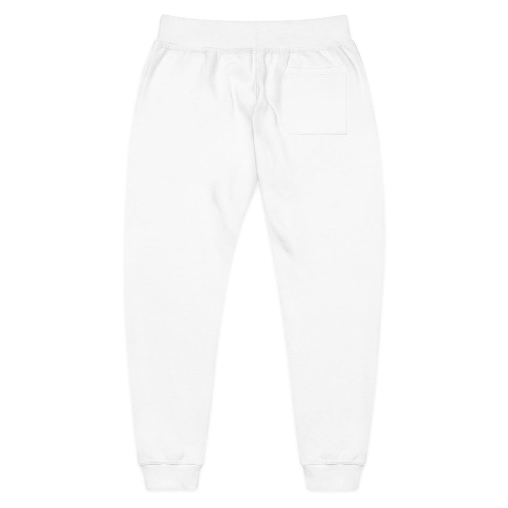 Embroidered "I’m Sorry" Fleece Sweatpants — Cozy White Joggers