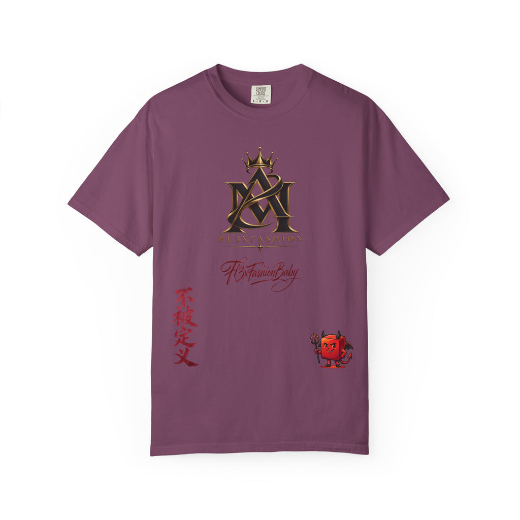 Graphic T-Shirt — Urban Asian-Inspired Logo Tee with Kanji & Devil Icon