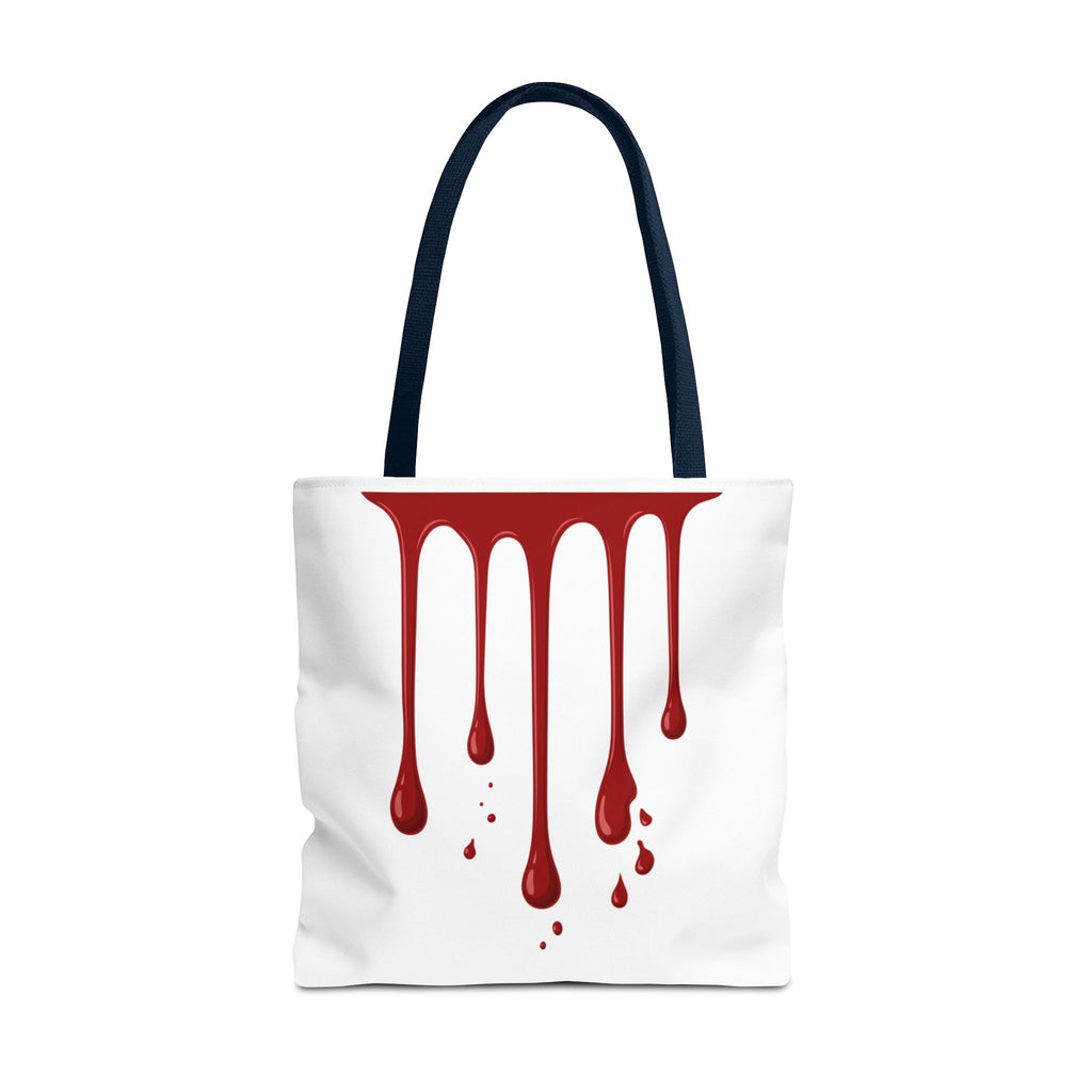 Dripping Blood Graphic Tote Bag — Red Horror Aesthetic Tote