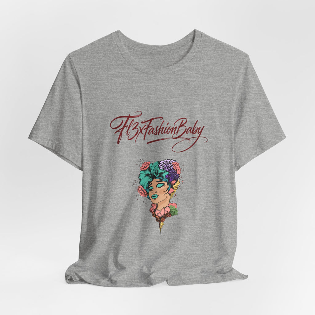 T-Shirt — 'FBxFashionBaby' Floral Portrait Graphic Tee