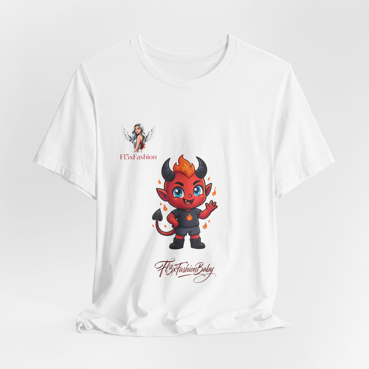 Cute Devil Character Tee — 'The Fashion Lady' Graphic T-Shirt