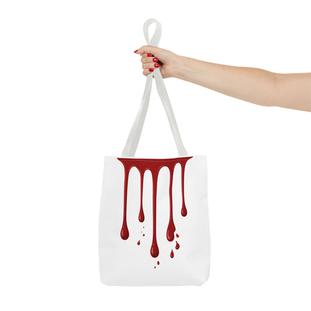 Dripping Blood Graphic Tote Bag — Red Horror Aesthetic Tote