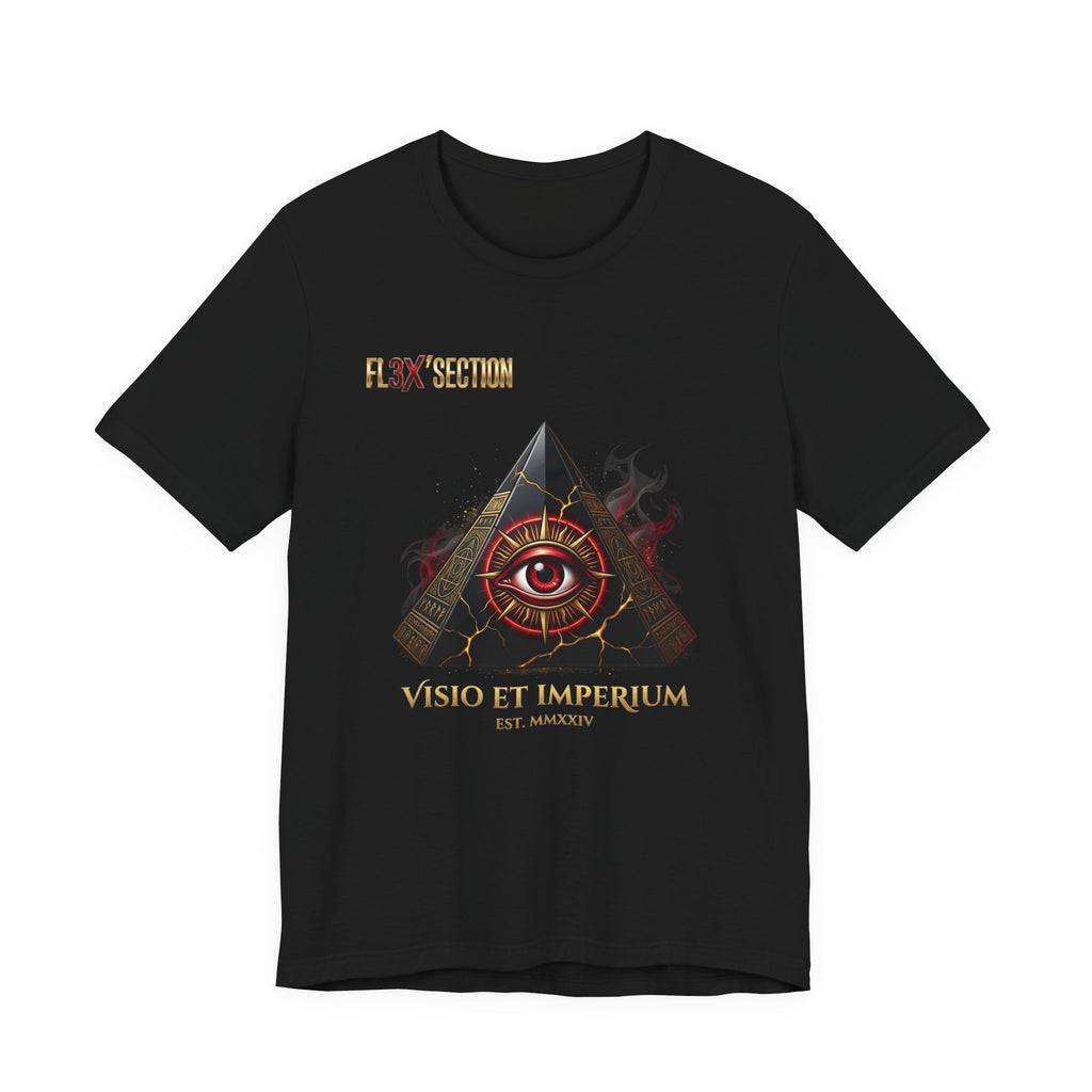 Occult Eye Pyramid Tee — "Visio et Imperium" Graphic T-Shirt