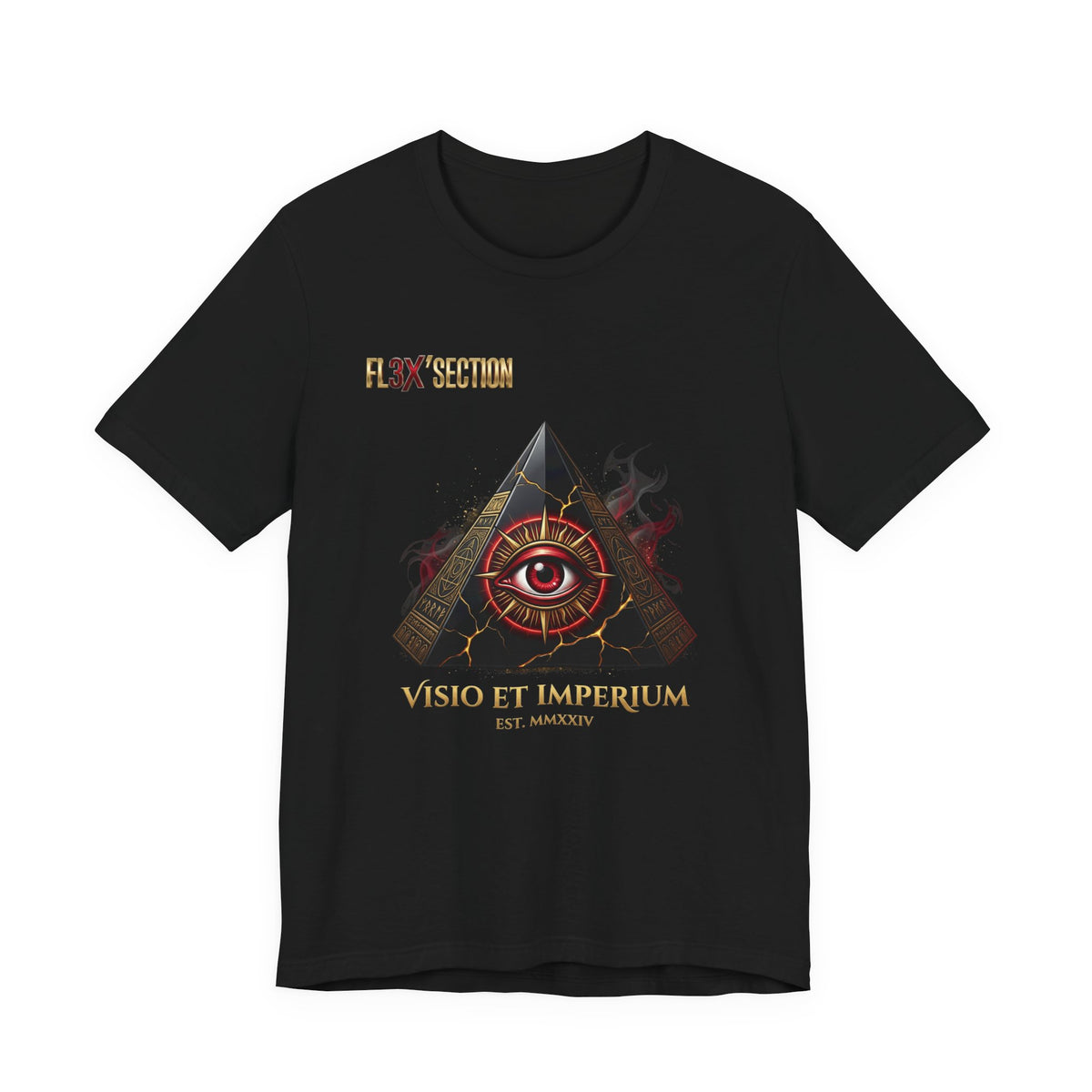 Occult Eye Pyramid Tee — "Visio et Imperium" Graphic T-Shirt
