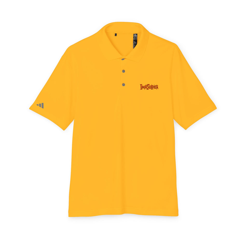 White Performance Polo — 'I Am Sober' Embroidered Chest Design