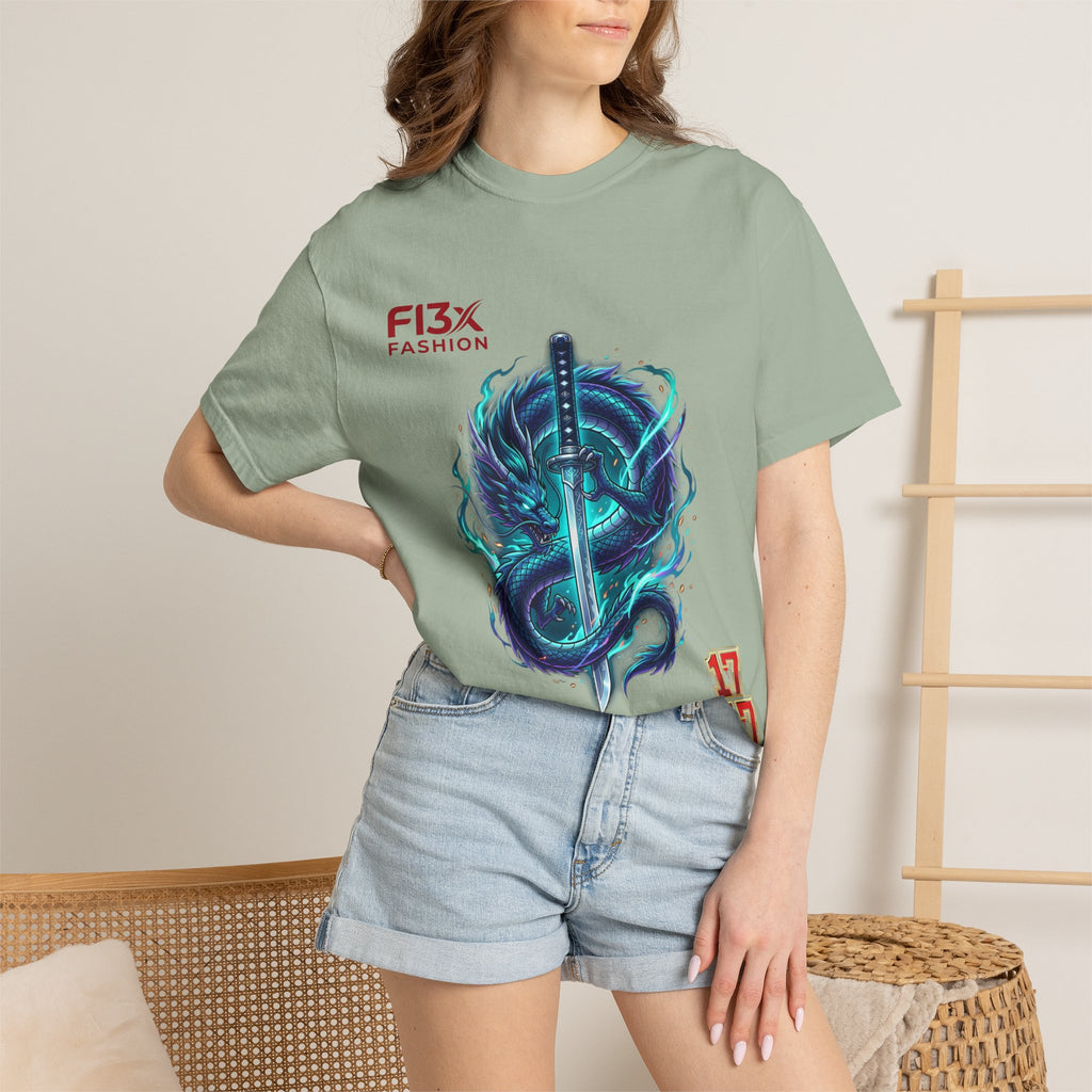 Dragon Katana T-Shirt — Neon Samurai Sword Graphic Tee (17/17)