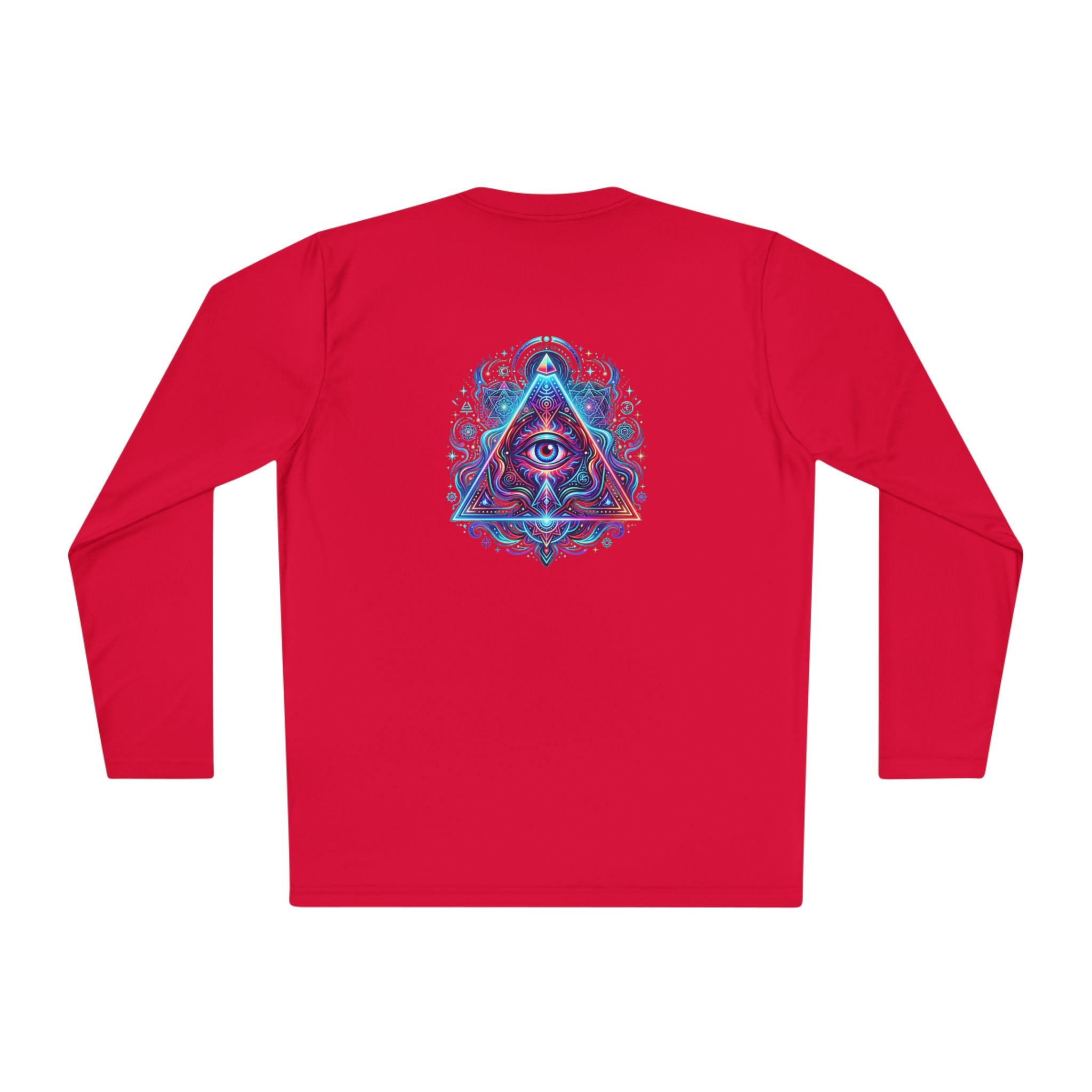 All-Seeing Eye Triangle Long Sleeve Tee — Psychedelic Mystic Graphic Shirt